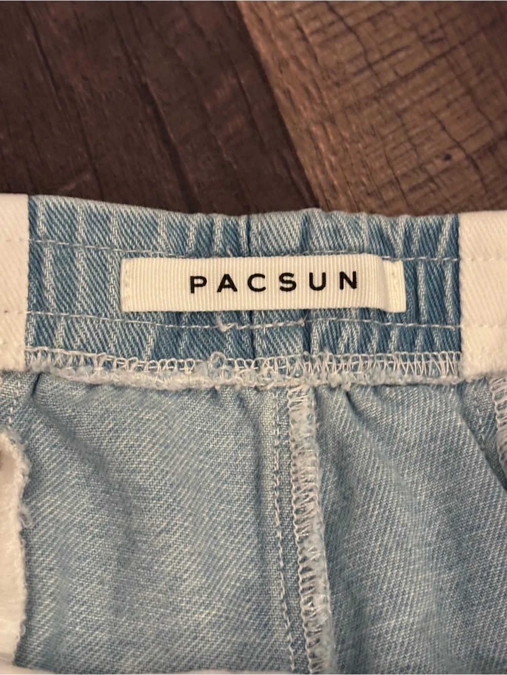 PacSun Blue and White Checkerboard Men’s Shorts in size Medium